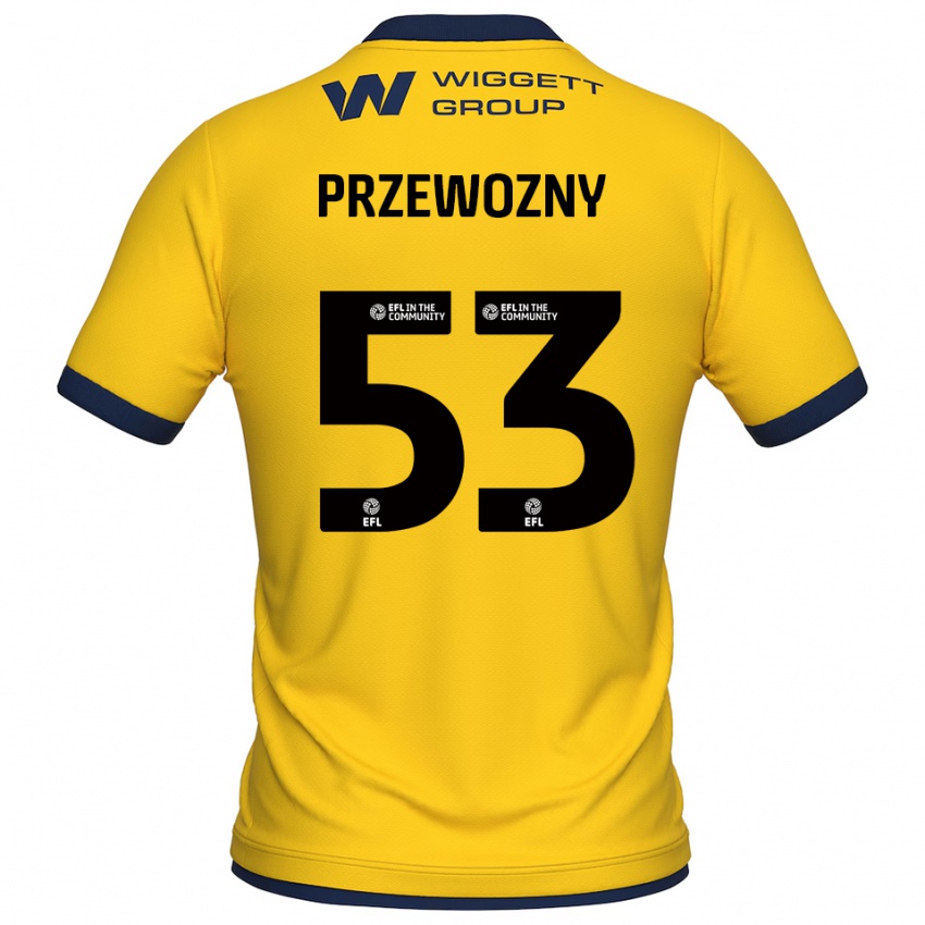 ילדים ג׳אקוב פרזבוז׳ני #53 צהוב שחור חולצת שוער 2025/26 חולצה קצרה