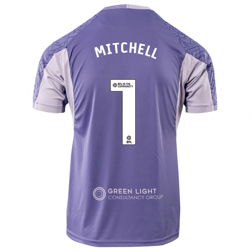 ילדים ריילי מיטשל #1 סגול בהיר חולצת שוער 2025/26 חולצה קצרה