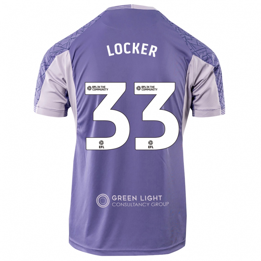 ילדים Amber Locker #33 סגול בהיר חולצת שוער 2025/26 חולצה קצרה