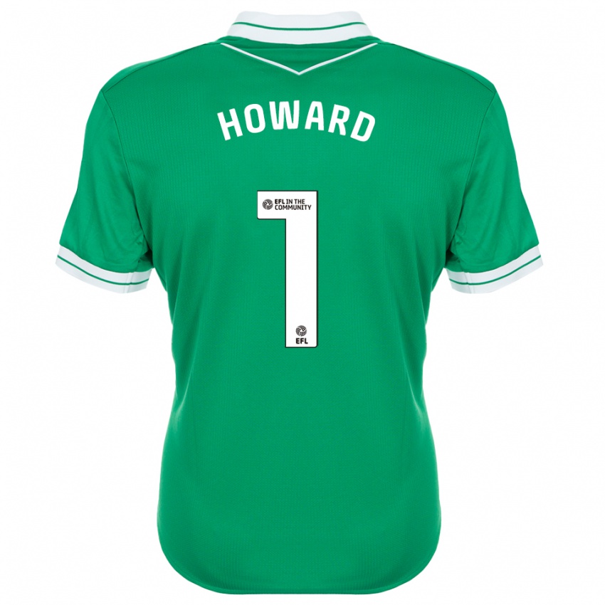 ילדים Beth Howard #1 ירוק לבן חולצת שוער 2025/26 חולצה קצרה