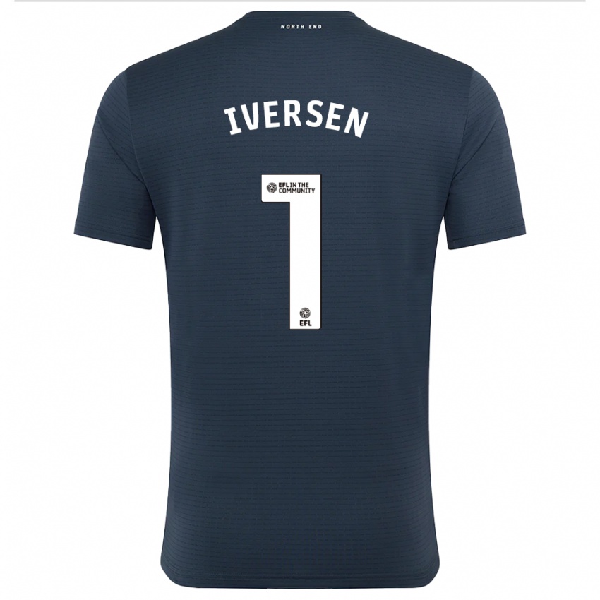 ילדים דניאל איברסן #1 שחור לבן חולצת שוער 2025/26 חולצה קצרה