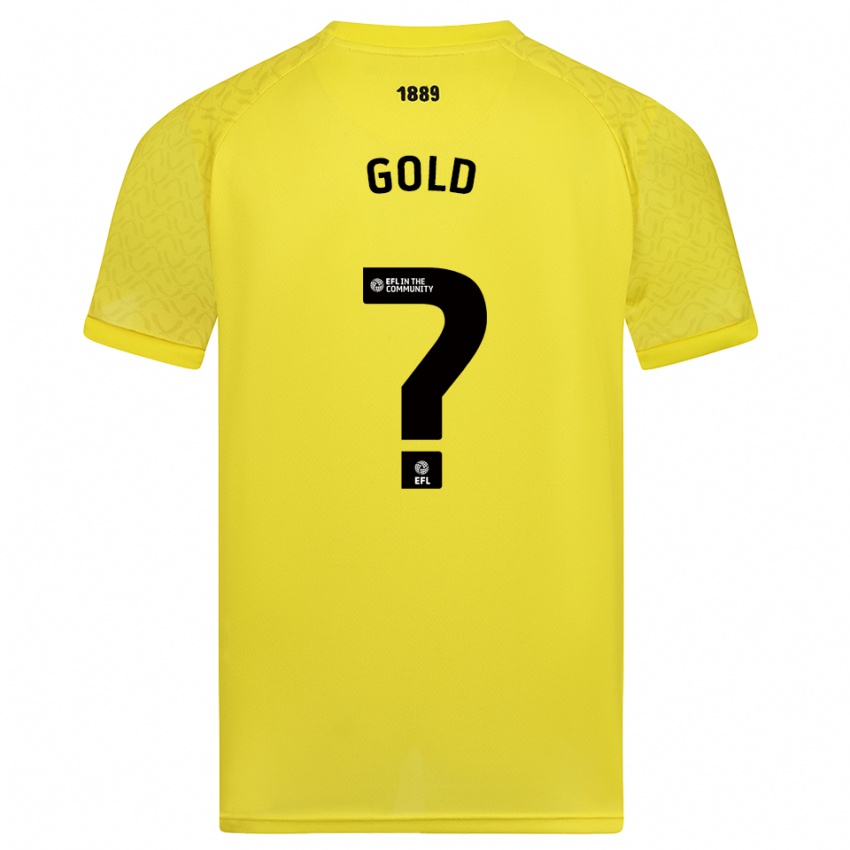 ילדים Ethan Gold #0 שחור צהוב חולצת שוער 2025/26 חולצה קצרה