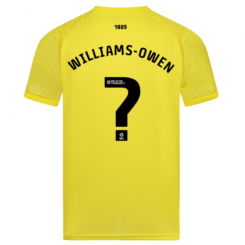 ילדים ברוק וויליאמס-אוון #0 שחור צהוב חולצת שוער 2025/26 חולצה קצרה