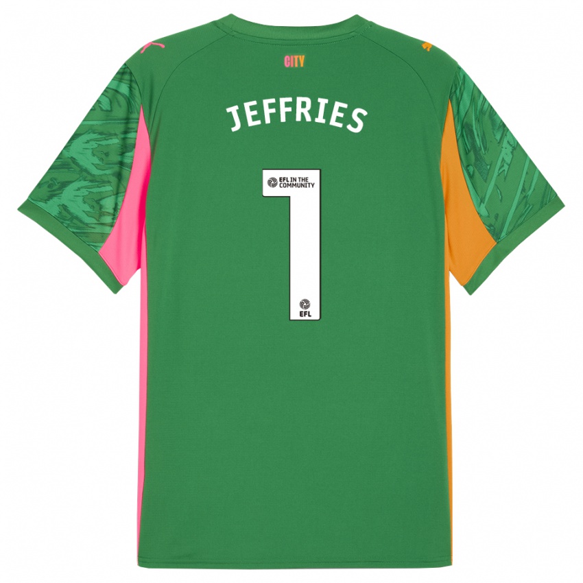 ילדים ג׳וש ג׳פריז #1 ירוק כתום חולצת שוער 2025/26 חולצה קצרה