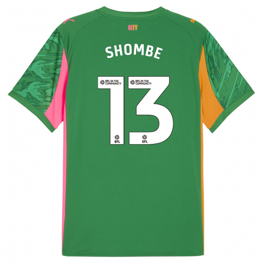 ילדים Khiani Shombe #13 ירוק כתום חולצת שוער 2025/26 חולצה קצרה