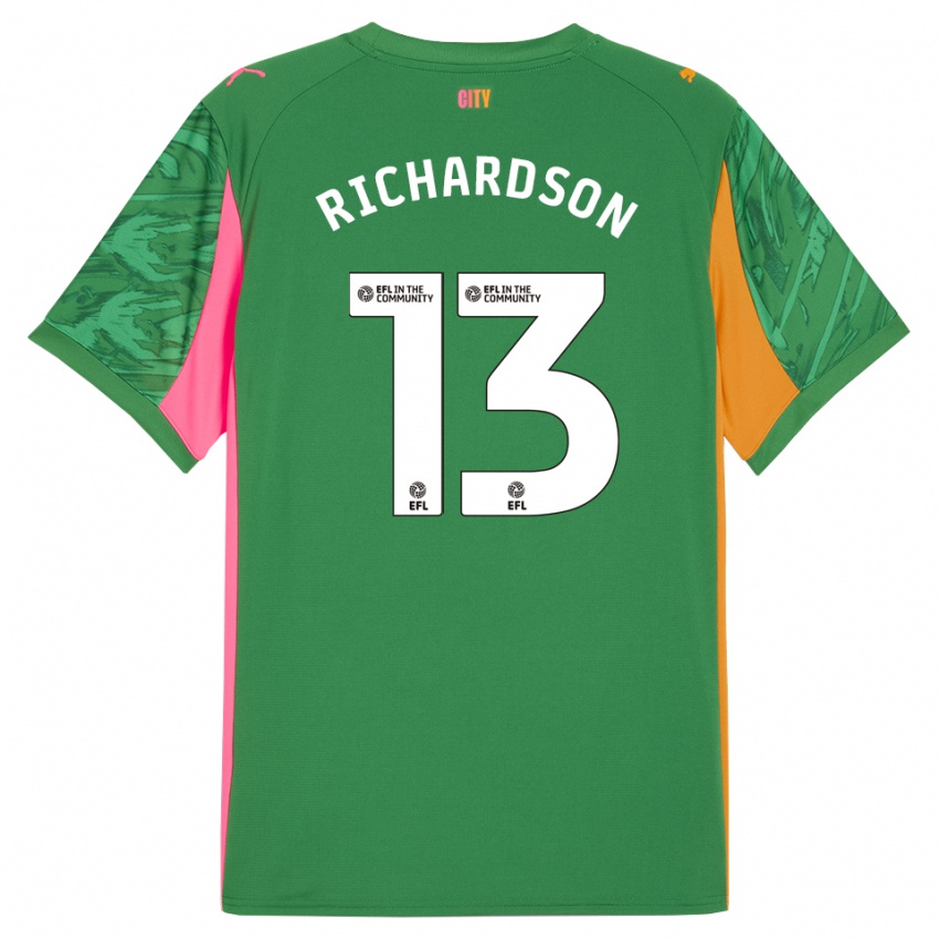 ילדים קייל ריצ'רדסון #13 ירוק כתום חולצת שוער 2025/26 חולצה קצרה