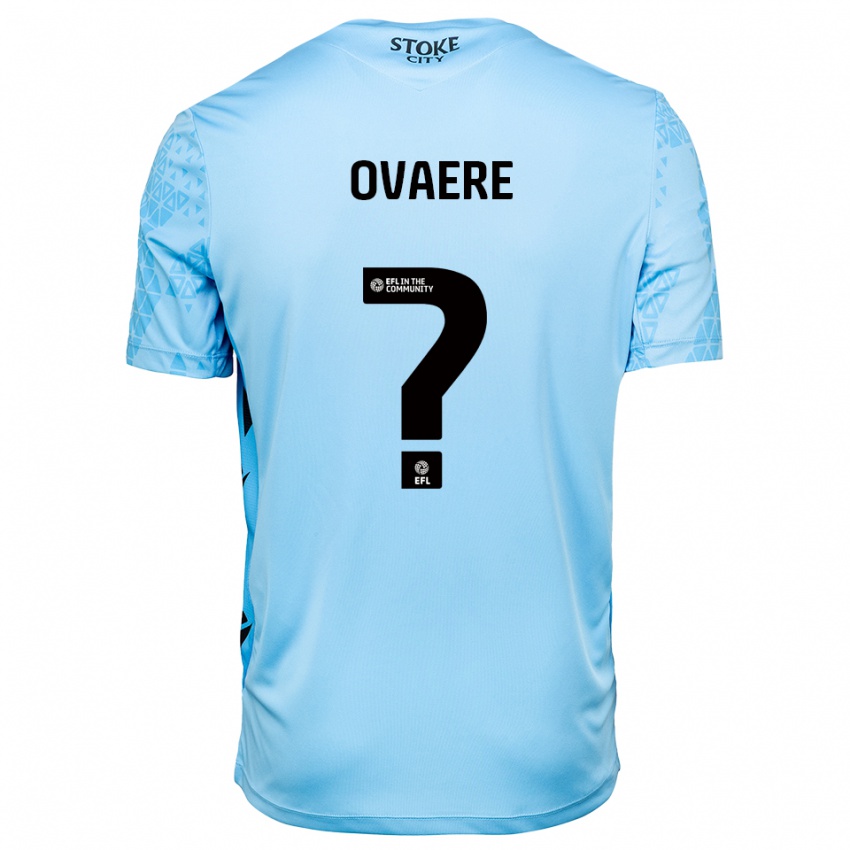 ילדים היידן אובאיר #0 תכלת שחור חולצת שוער 2025/26 חולצה קצרה