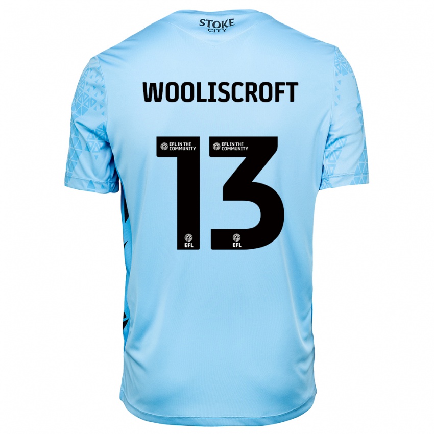 ילדים מורגן ווליסקרופט #13 תכלת שחור חולצת שוער 2025/26 חולצה קצרה