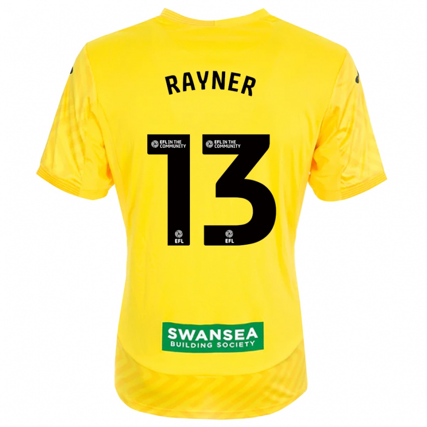 ילדים Opal Rayner #13 צהוב שחור חולצת שוער 2025/26 חולצה קצרה