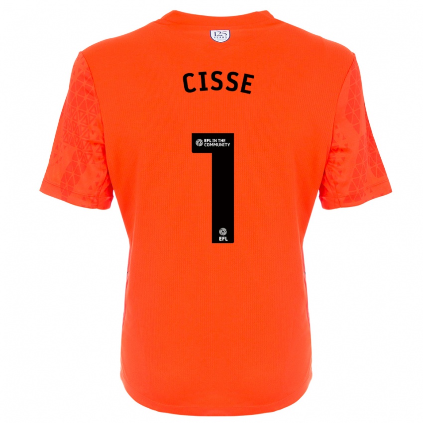 ילדים בן סיסה #1 שחור כתום חולצת שוער 2025/26 חולצה קצרה