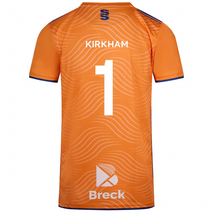 ילדים Skye Kirkham #1 שחור כתום חולצת שוער 2025/26 חולצה קצרה