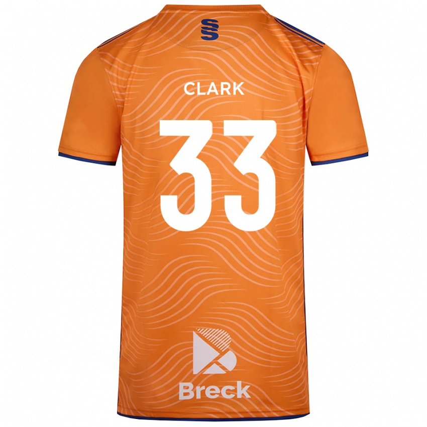 ילדים Charlie Clark #33 שחור כתום חולצת שוער 2025/26 חולצה קצרה