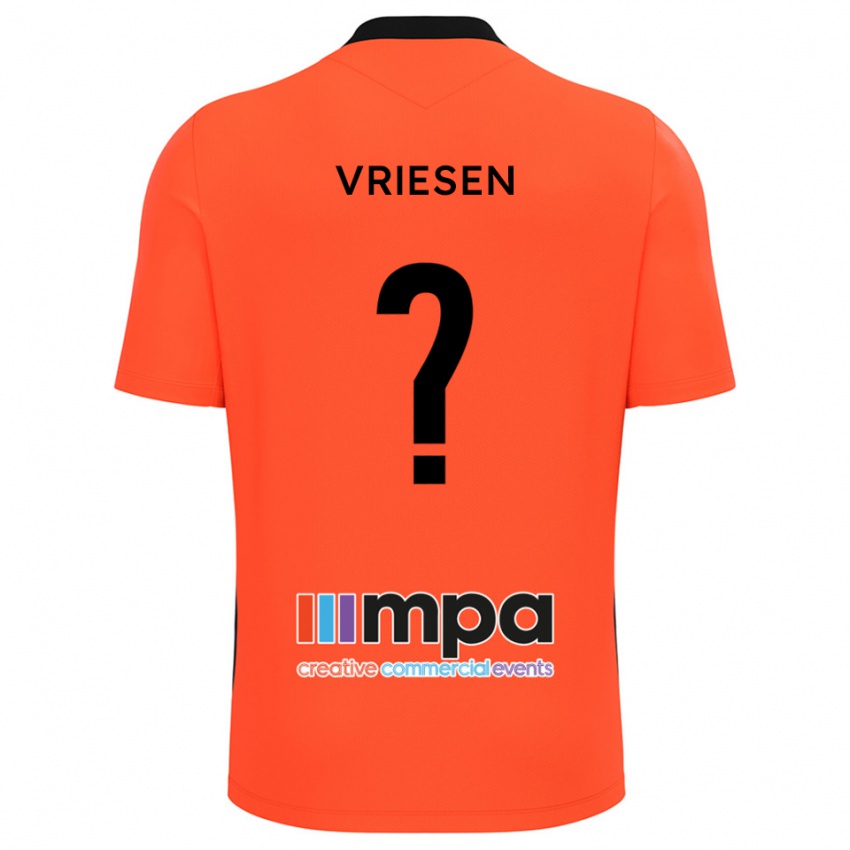 ילדים פביאן וריזן #0 כתום שחור חולצת שוער 2025/26 חולצה קצרה