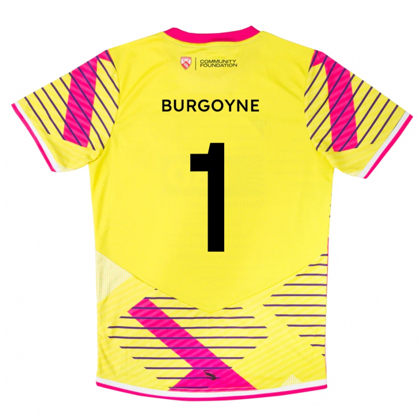 ילדים הארי בורגוין #1 ורוד צהוב חולצת שוער 2025/26 חולצה קצרה