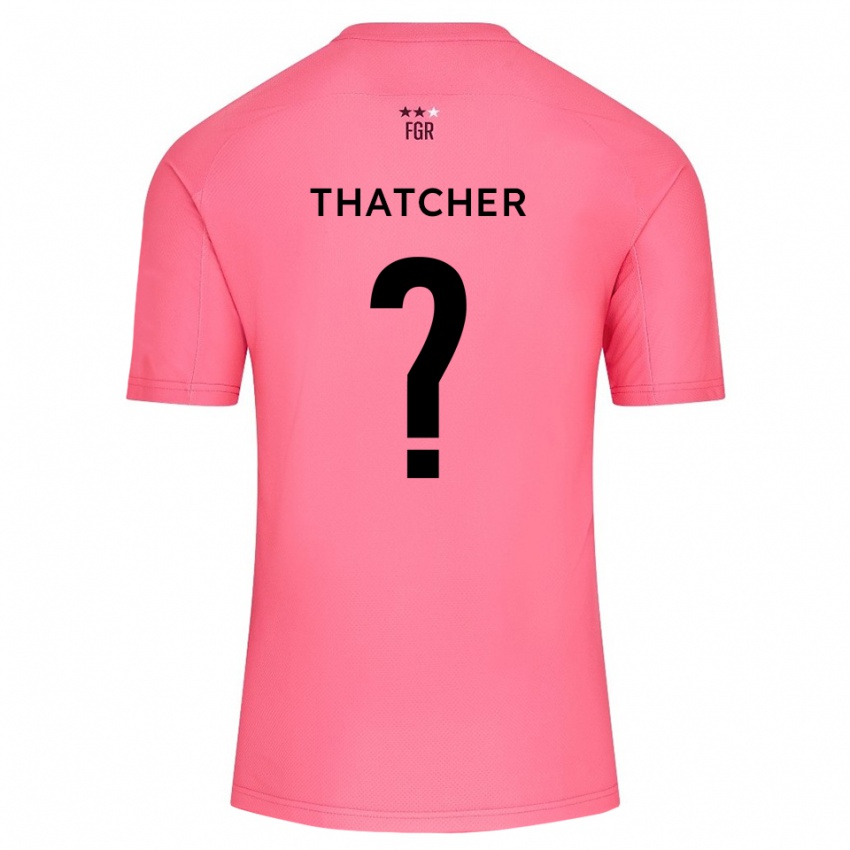 ילדים Katie Thatcher #0 ורוד פריחת הדובדבן חולצת שוער 2025/26 חולצה קצרה