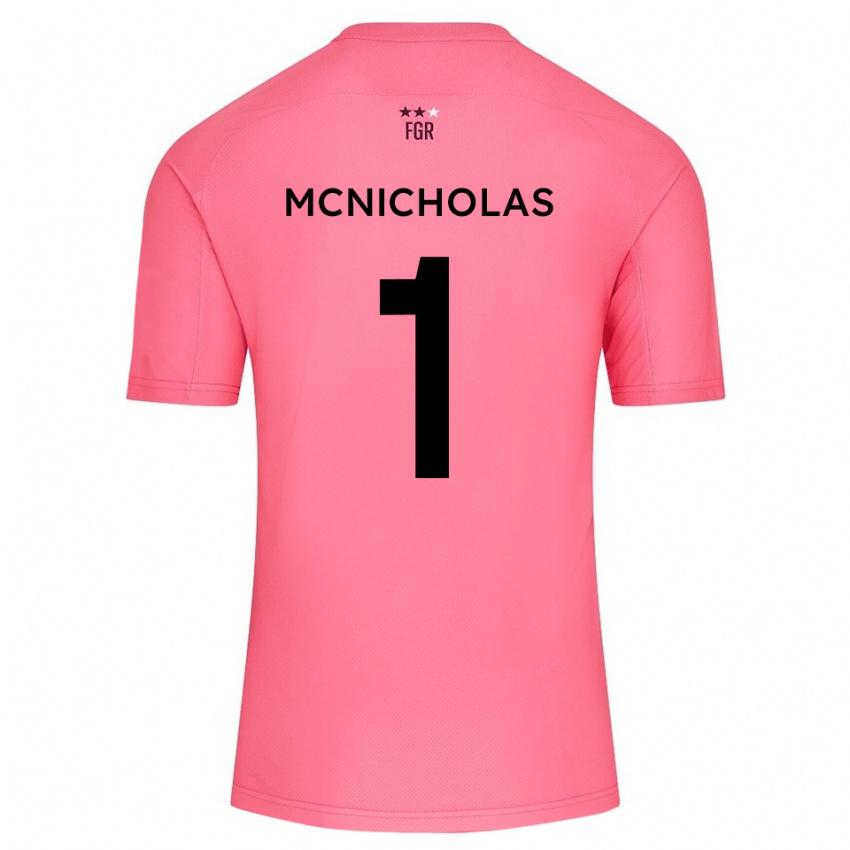 ילדים לוק מקניקולס #1 ורוד פריחת הדובדבן חולצת שוער 2025/26 חולצה קצרה