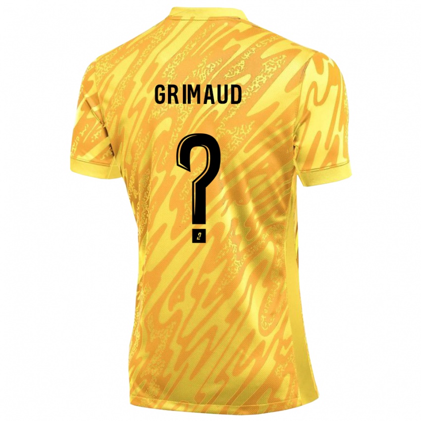 ילדים Charles Grimaud #0 צהוב כתום חולצת שוער 2025/26 חולצה קצרה