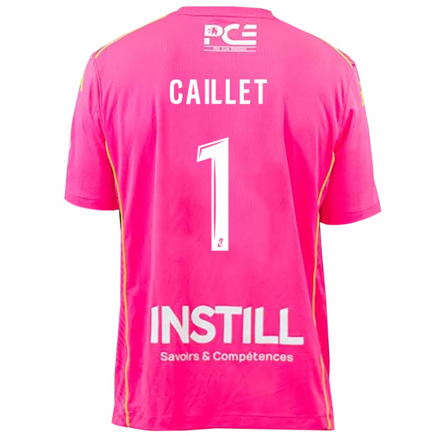 ילדים Flavie Caillet #1 מגנטה חולצת שוער 2025/26 חולצה קצרה