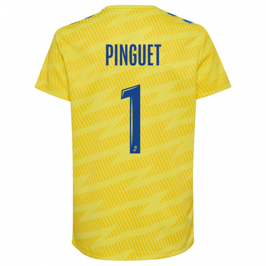 ילדים אליס פינגה #1 כחול צהוב חולצת שוער 2025/26 חולצה קצרה