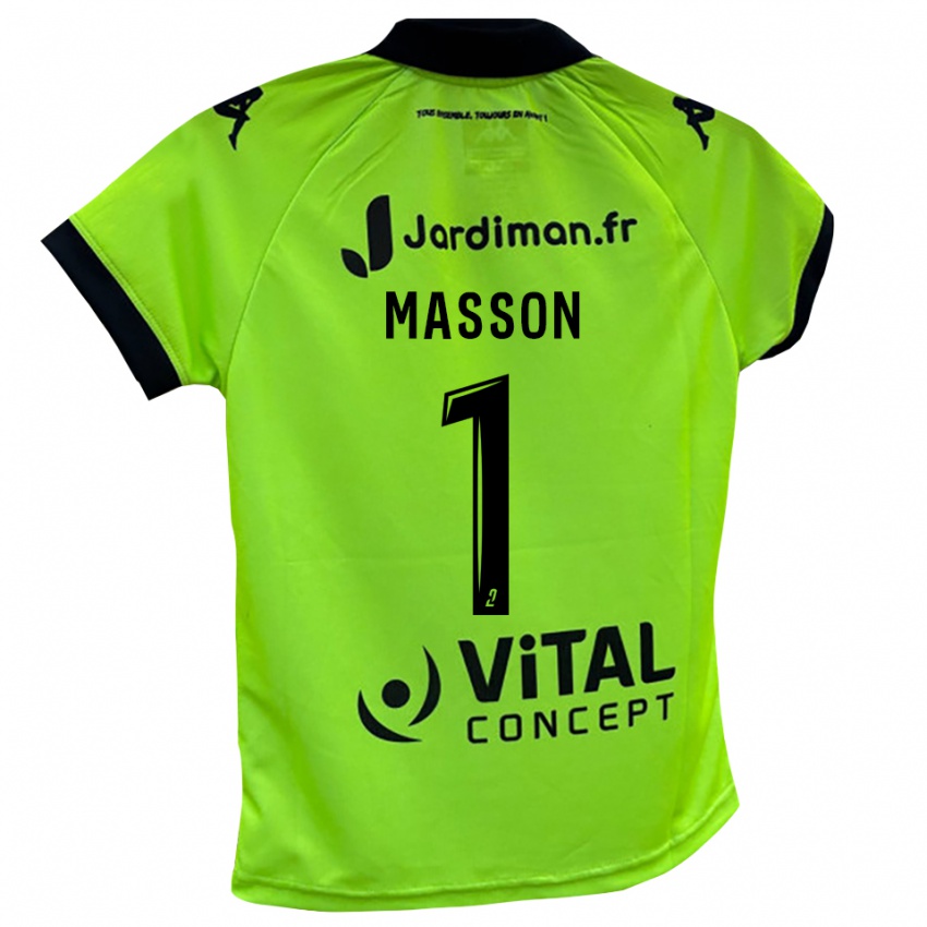ילדים Albert Masson #1 ירוק ניאון חולצת שוער 2025/26 חולצה קצרה