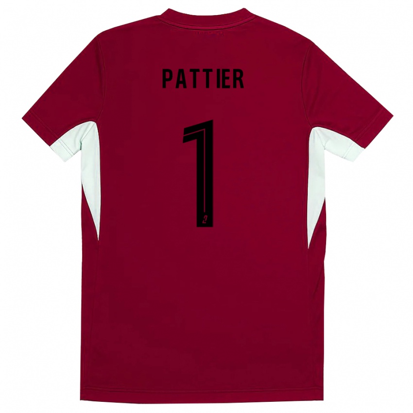 ילדים Maxime Pattier #1 שחור אדום חולצת שוער 2025/26 חולצה קצרה