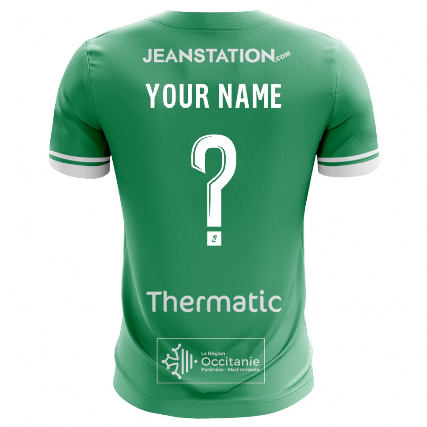 ילדים Rodez AF ירוק לבן חולצת שוער 2025/26 חולצה קצרה