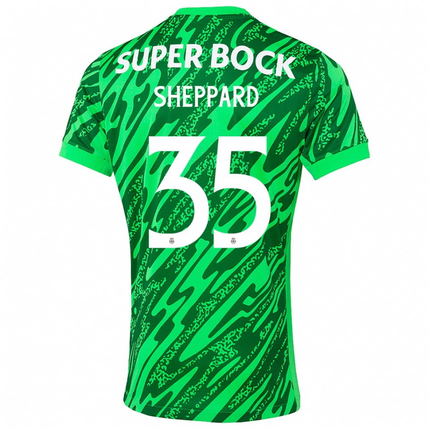 ילדים קתריונה רוז שפרד #35 ירוק לבן חולצת שוער 2025/26 חולצה קצרה