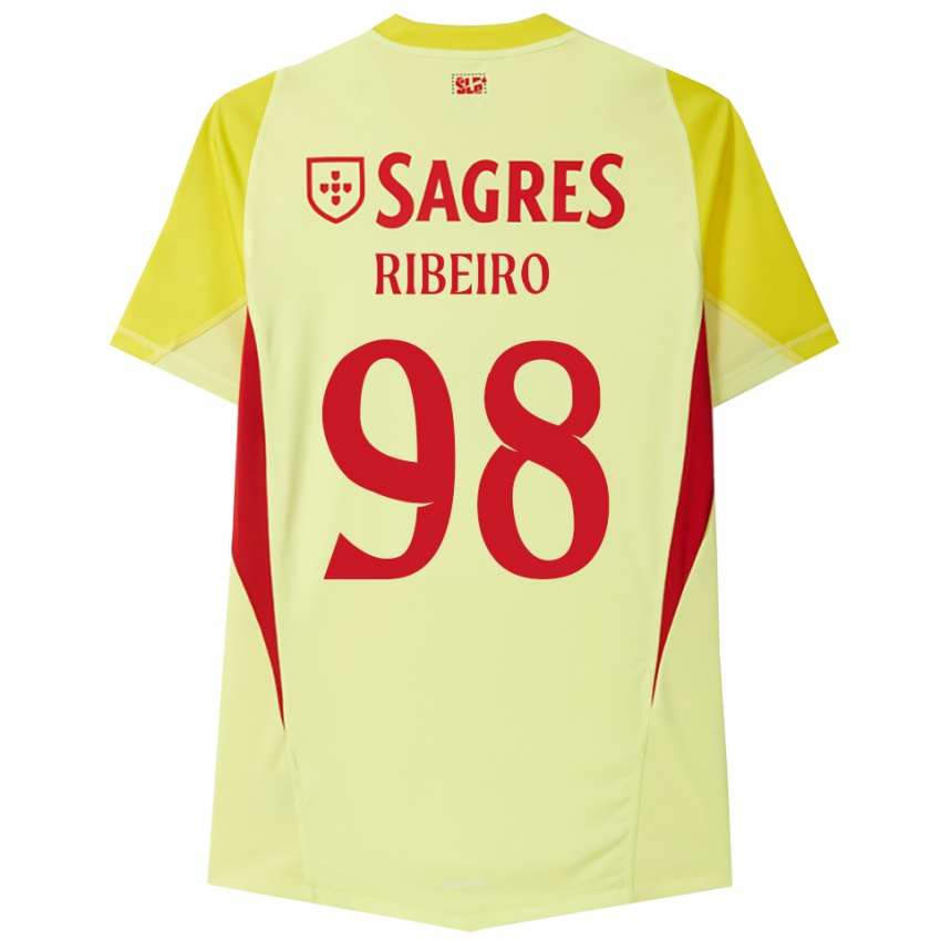 ילדים ריקרדו ריביירו #98 צהוב אדום חולצת שוער 2025/26 חולצה קצרה