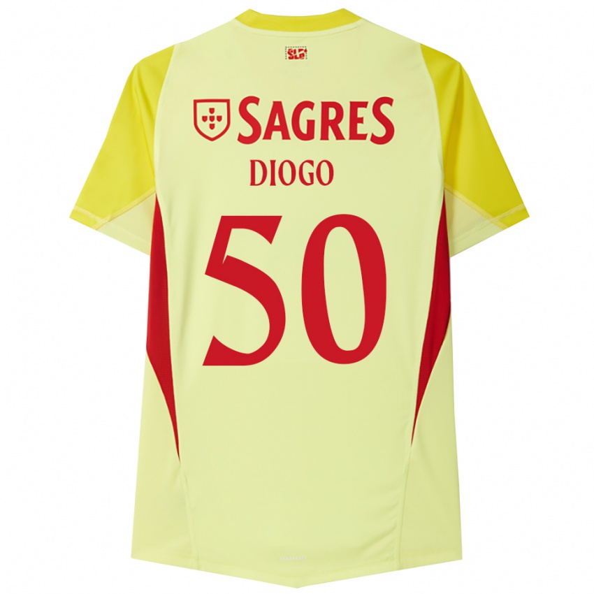 ילדים דיאוגו פריירה #50 צהוב אדום חולצת שוער 2025/26 חולצה קצרה