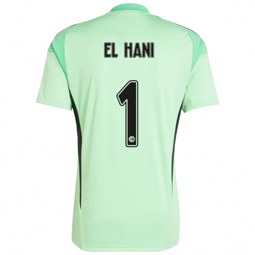 ילדים Aymean el Hani #1 ירוק בהיר שחור חולצת שוער 2025/26 חולצה קצרה