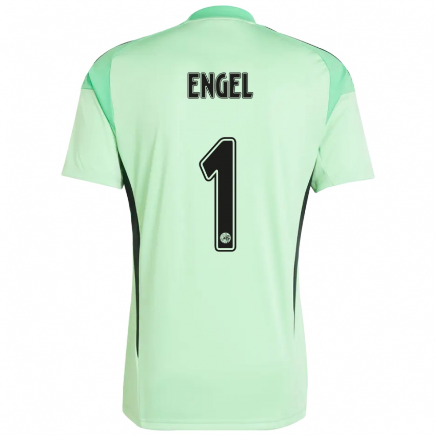 ילדים Mark Engel #1 ירוק בהיר שחור חולצת שוער 2025/26 חולצה קצרה