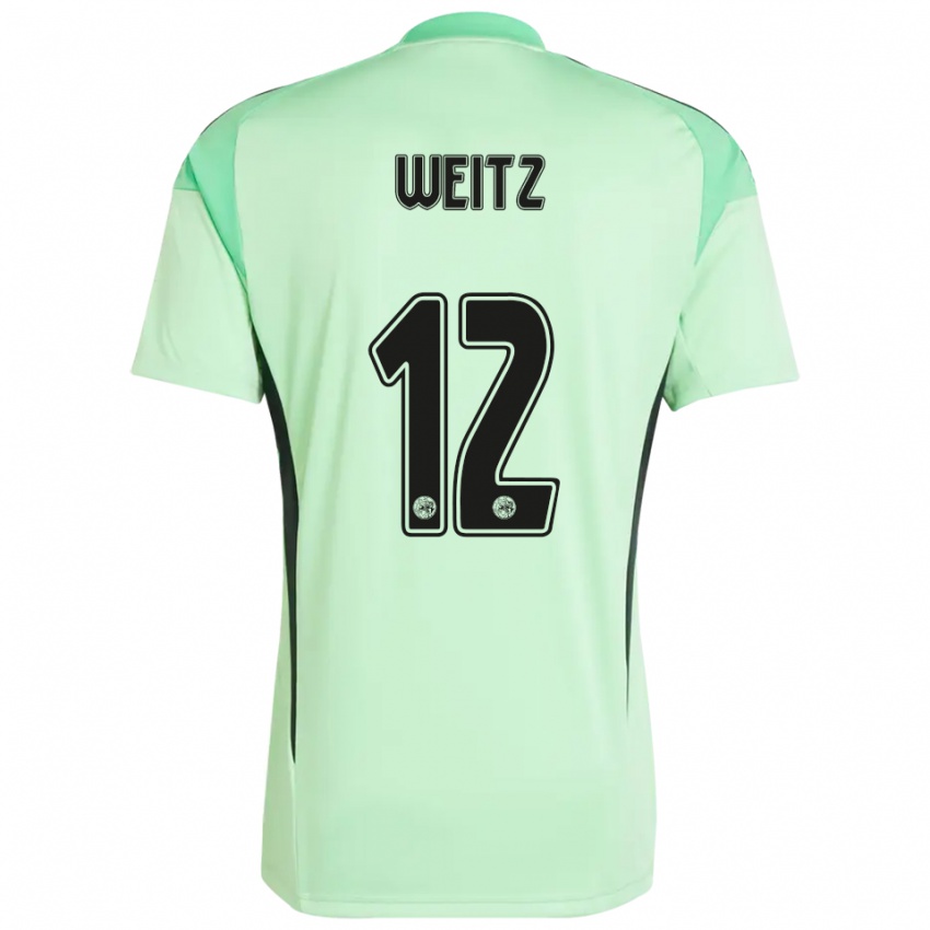 ילדים אקסל וייץ #12 ירוק בהיר שחור חולצת שוער 2025/26 חולצה קצרה