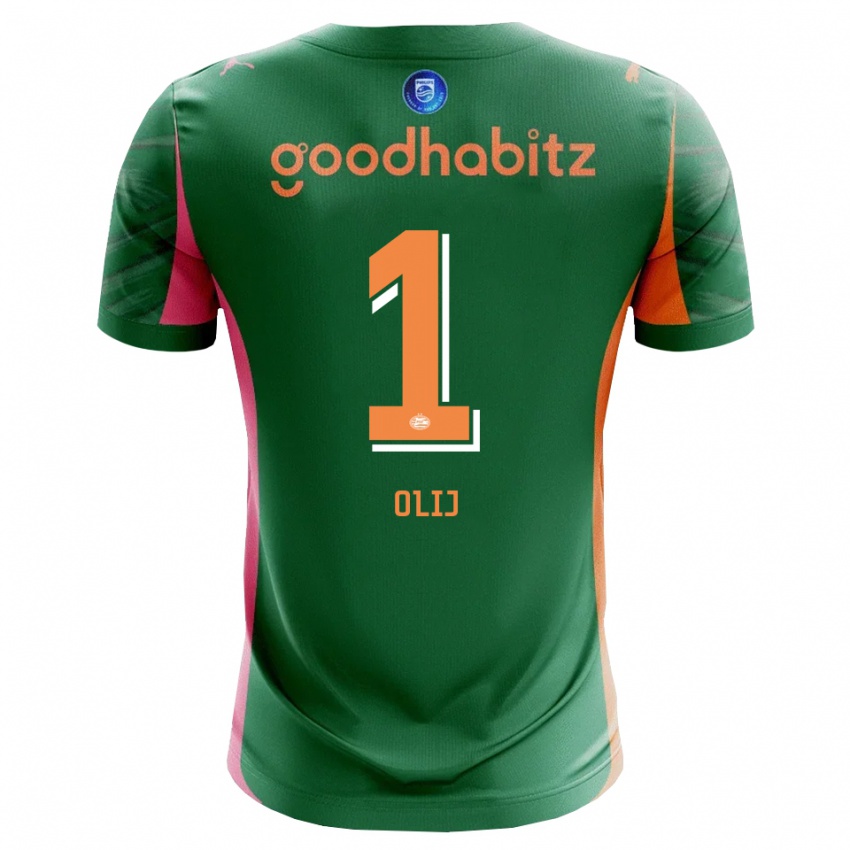 ילדים ניק אולי #1 ירוק כתום חולצת שוער 2025/26 חולצה קצרה