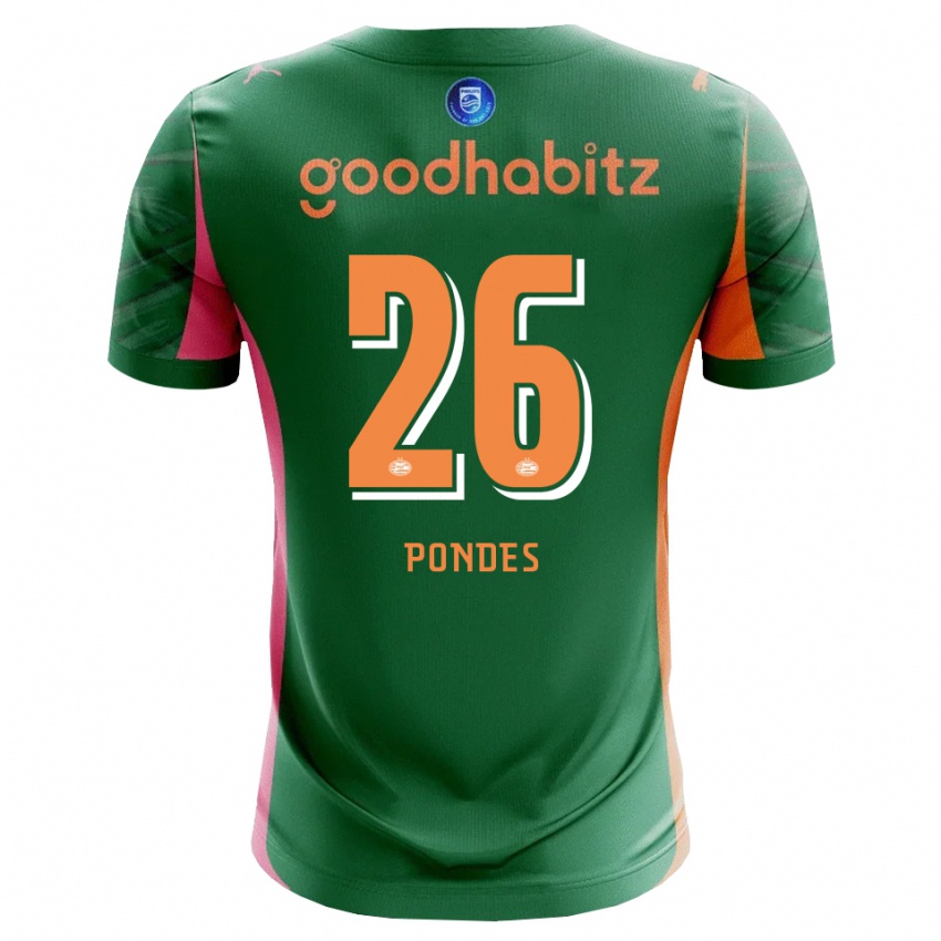 ילדים מון ביגל אסטבס #26 ירוק כתום חולצת שוער 2025/26 חולצה קצרה