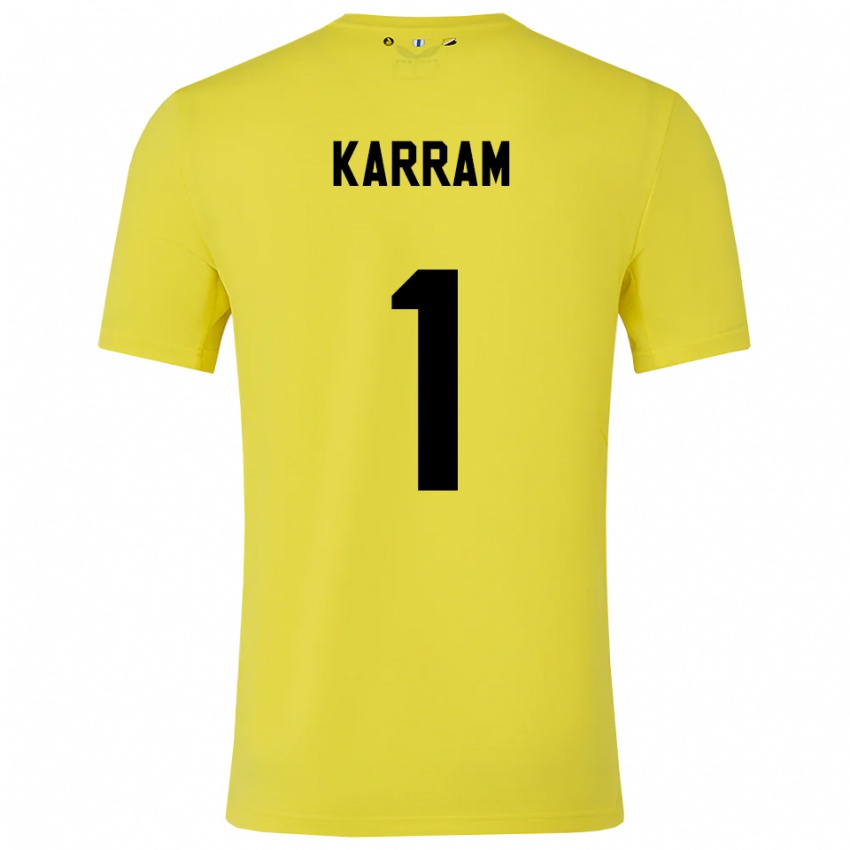 ילדים Faris Karram #1 צהוב שחור חולצת שוער 2025/26 חולצה קצרה