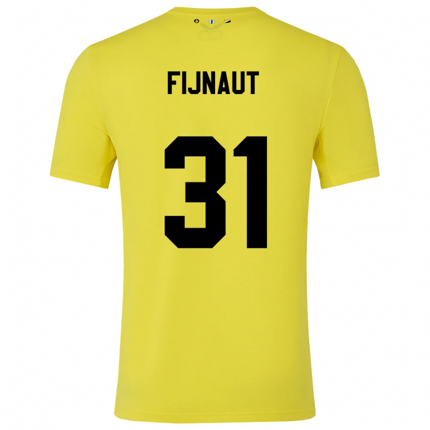 ילדים Lucas Fijnaut #31 צהוב שחור חולצת שוער 2025/26 חולצה קצרה