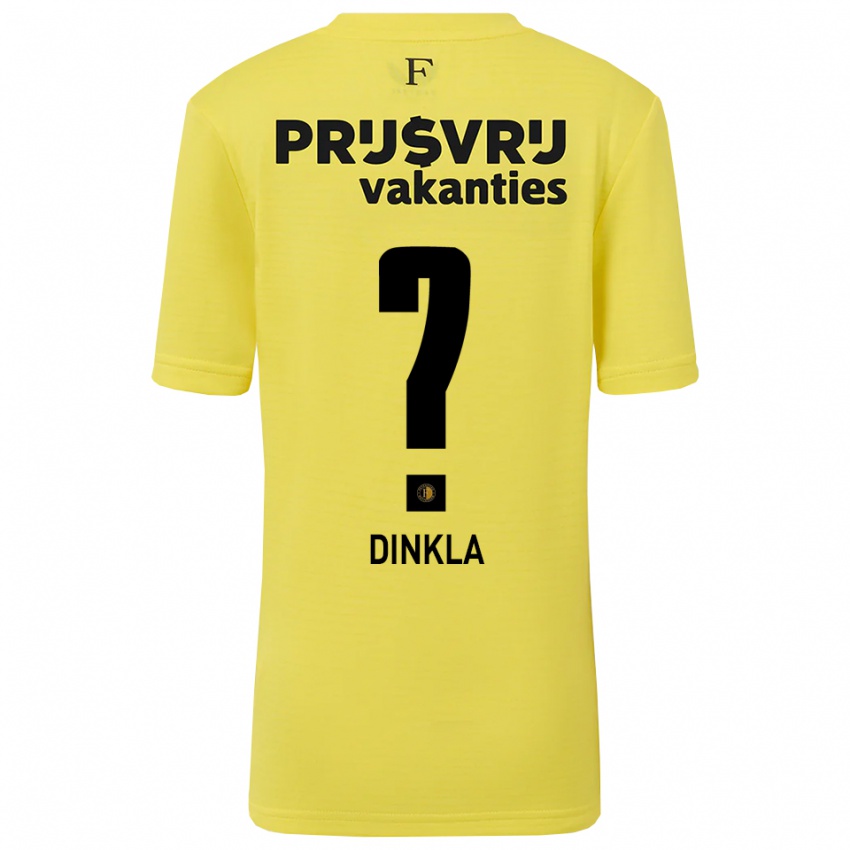 ילדים קלייר דינקלה #0 צהוב שחור חולצת שוער 2025/26 חולצה קצרה