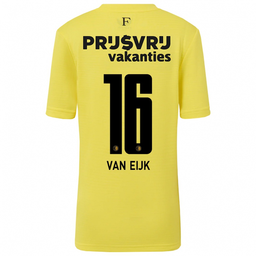 ילדים Roos Van Eijk #16 צהוב שחור חולצת שוער 2025/26 חולצה קצרה