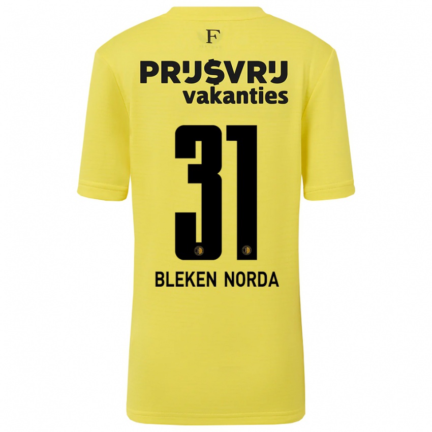 ילדים האקון בלקן נורדה #31 צהוב שחור חולצת שוער 2025/26 חולצה קצרה