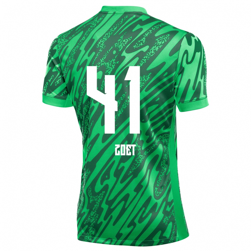 ילדים ירון זוט #41 ירוק לבן חולצת שוער 2025/26 חולצה קצרה