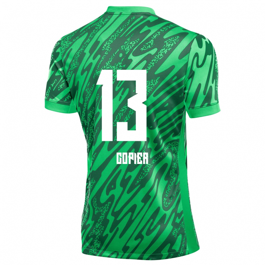 ילדים Febe Copier #13 ירוק לבן חולצת שוער 2025/26 חולצה קצרה