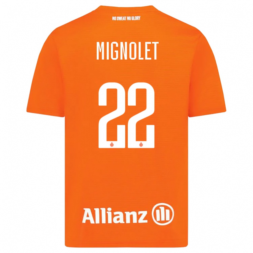 ילדים סימון מיניולה #22 כתום לבן חולצת שוער 2025/26 חולצה קצרה