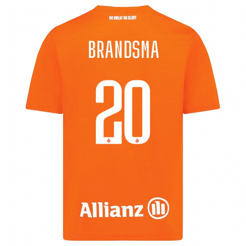 ילדים Ilke Brandsma #20 כתום לבן חולצת שוער 2025/26 חולצה קצרה