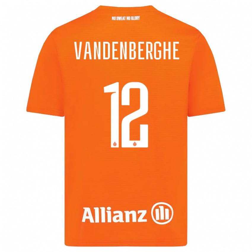 ילדים Xander Vandenberghe #12 כתום לבן חולצת שוער 2025/26 חולצה קצרה