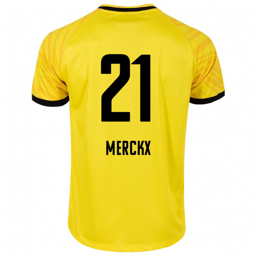 ילדים מאטי מרקס #21 צהוב שחור חולצת שוער 2025/26 חולצה קצרה