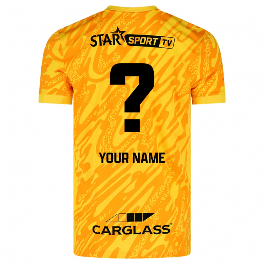 ילדים ראסינג גנק כתום צהוב שחור חולצת שוער 2025/26 חולצה קצרה