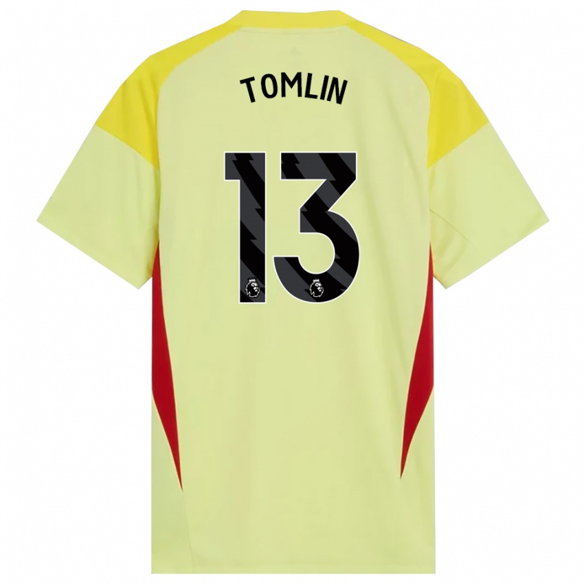 ילדים Jack Tomlin #13 צהוב אדום שחור חולצת שוער 2025/26 חולצה קצרה