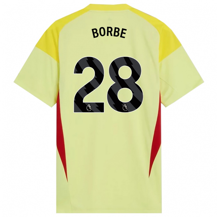 ילדים אנקי בורבה #28 צהוב אדום שחור חולצת שוער 2025/26 חולצה קצרה