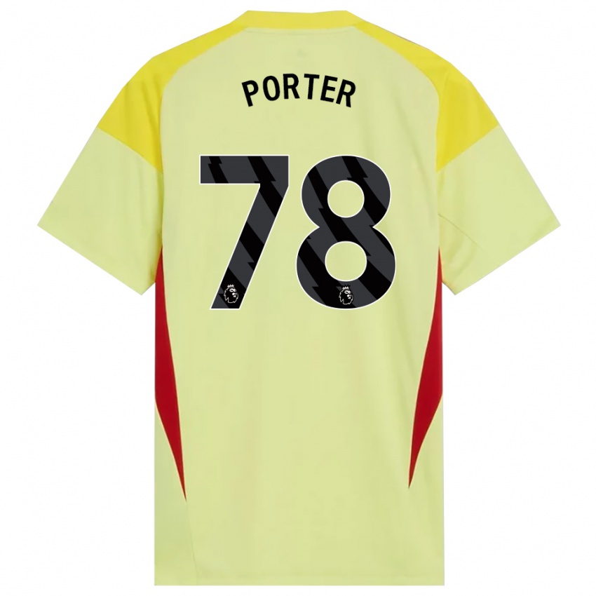 ילדים ג'ק פורטר #78 צהוב אדום שחור חולצת שוער 2025/26 חולצה קצרה