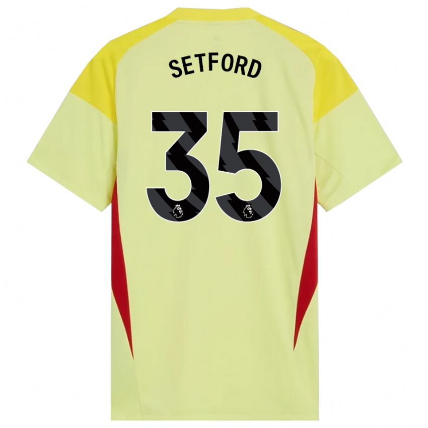 ילדים טומי סטפורד #35 צהוב אדום שחור חולצת שוער 2025/26 חולצה קצרה